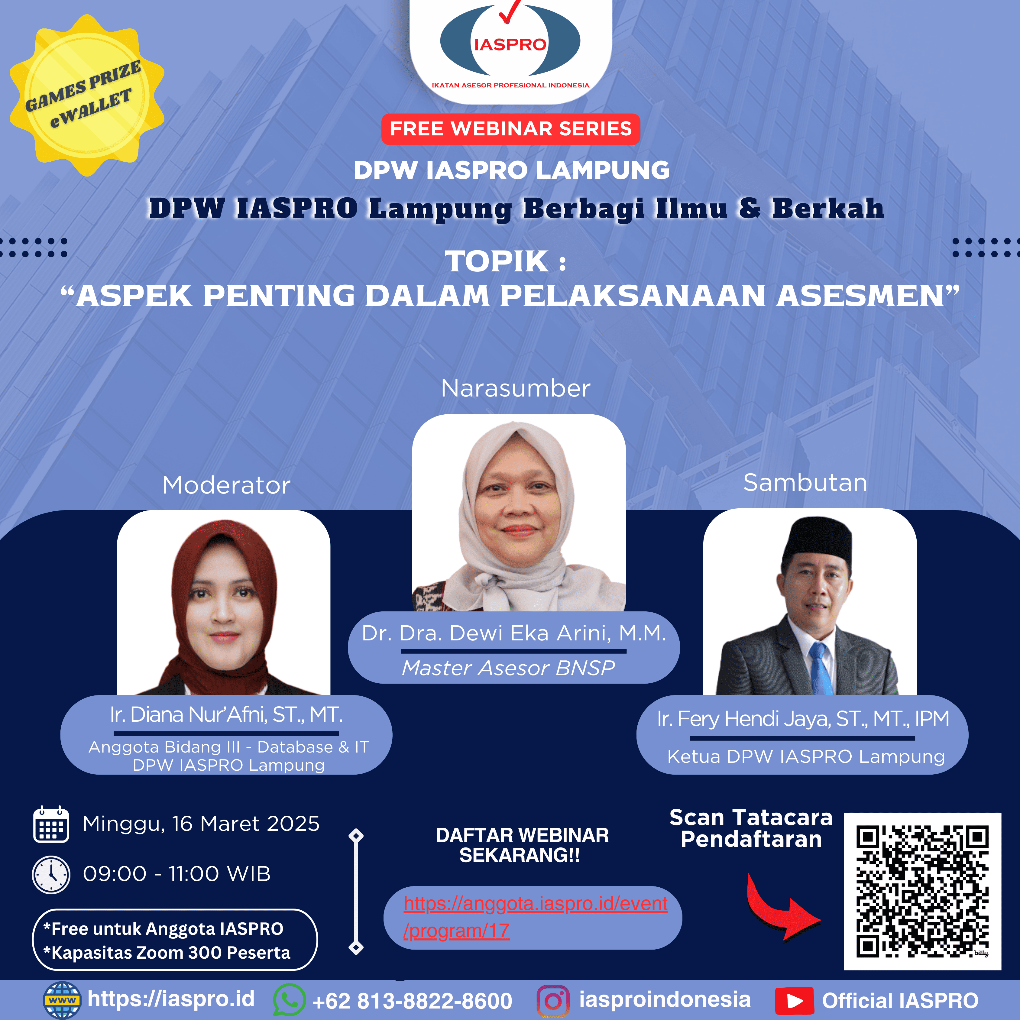 DPW IASPRO Lampung Berbagi Ilmu & Berkah - "Aspek Penting dalam Pelaksanaan Asesmen"
